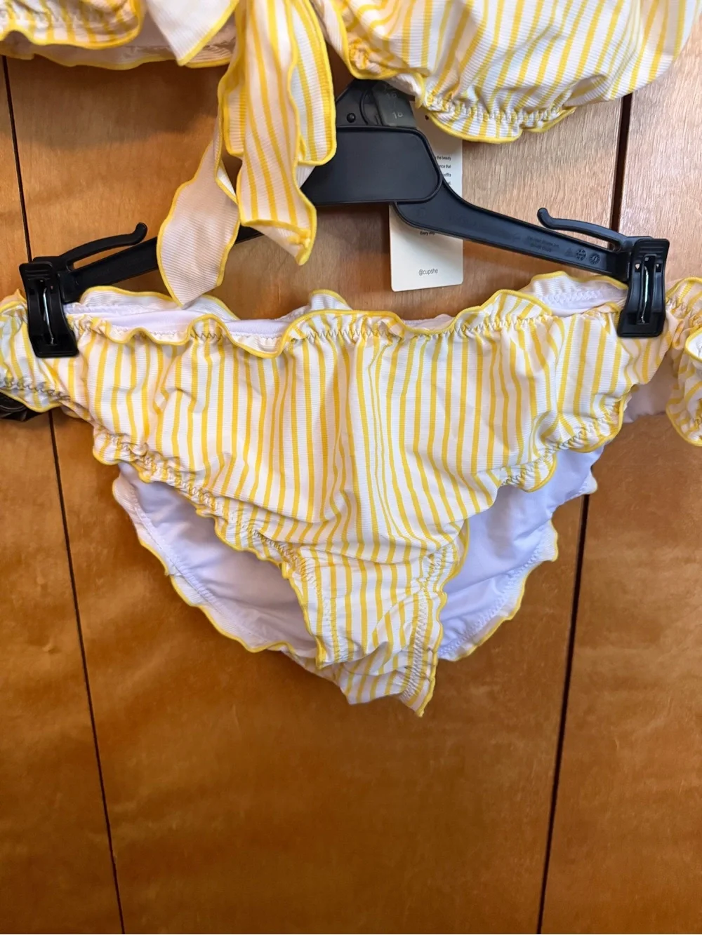 NWT - CupShe Sunny Picnic Striped Bikini Set size XL